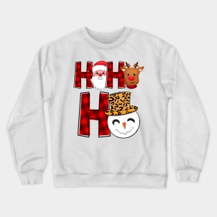 Ho Ho Ho Santa Snowman Reindeer Christmas Crewneck Sweatshirt